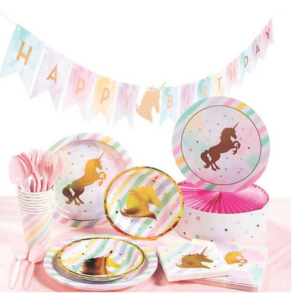 Unicorn Birthday Party Set - 16 Guests